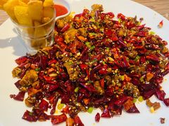 经典辣子鸡配大薯条-眉州东坡(团结湖店)