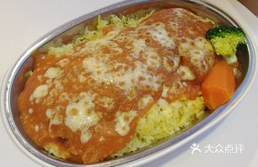 Cheese Garlic Chicken Bake Rice