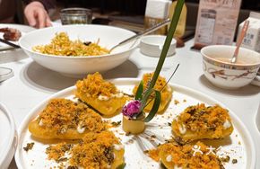Seaweed and Meat Floss Golden Eggplant