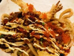 炸虾牛肉炒乌冬面-阿吾罗日本料理(K11艺术中心店)