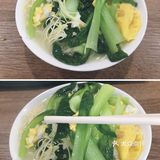 鬼怪[鬼脸]#增进食欲#菜谱系列：青菜鸡蛋汤面。
