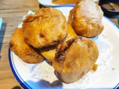 炸藕盒-左邻右舍褡裢火烧(石榴园店)