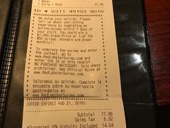 账单-RED LOBSTER(中城西店)