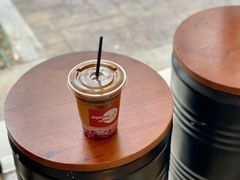 覆盆子拿铁-Joymean coffee.见面咖啡