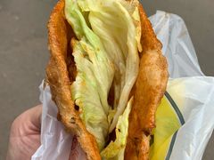 -小红车炸蛋葱油饼
