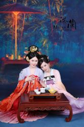 -后宫·古装汉服京剧儿童亲子全家福摄影