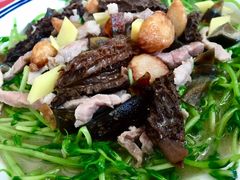 鲜羊肚菌煨豆苗-龙桥私厨·姜花菊花过桥鱼·顺德菜(容桂店)