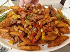 酥馕炒羊肉-龟兹KUCINA·新疆菜(前滩L+PLAZA店)