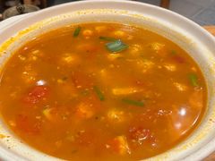 青菜肉丸炖豆腐-帅巴人舅母子腊蹄民俗村
