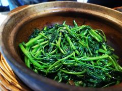 啫啫虾酱空心菜-熠盛粤味(永康路店)