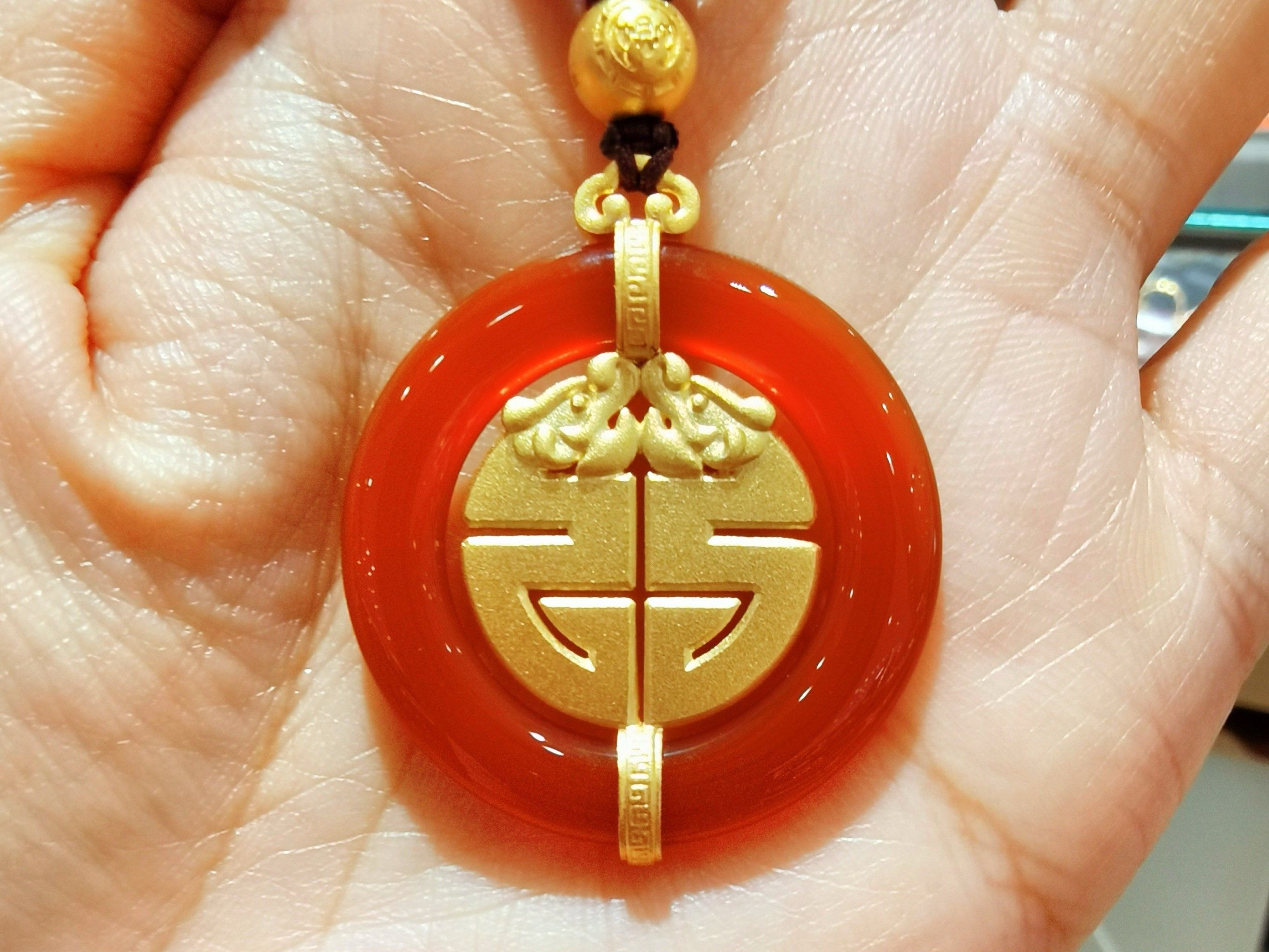 足金玛瑙项链