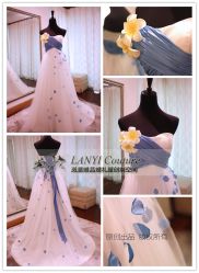 法国私定设计订单实拍 - 海滩鸡蛋花-LANYI COUTURE高级婚纱礼服改衣店
