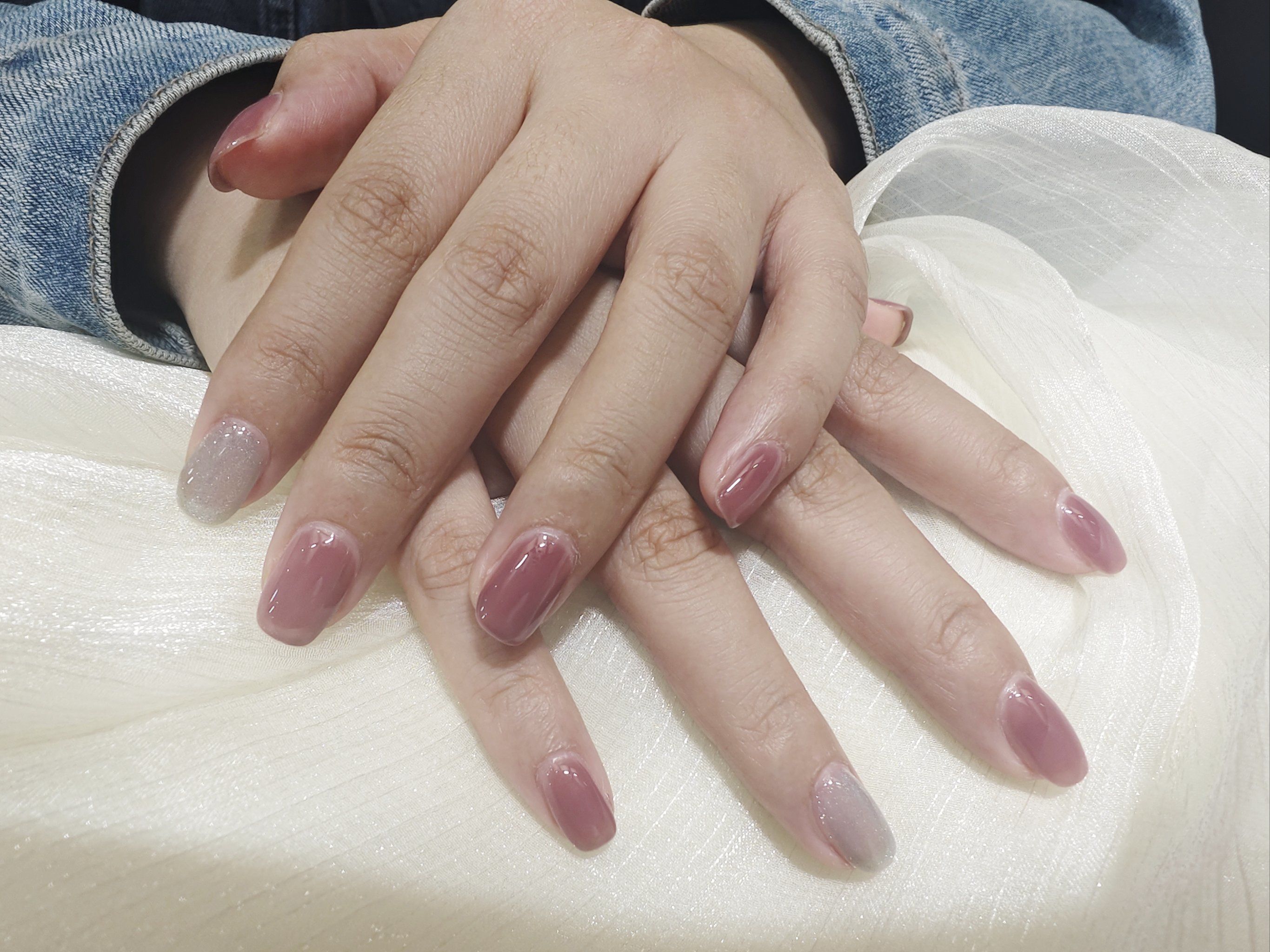 藕粉色的指甲一直是我的最爱,你呢喜欢么#个性美甲#美甲款#高级感美甲