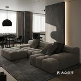 122㎡深色极简宅，光与线营造质感空间 