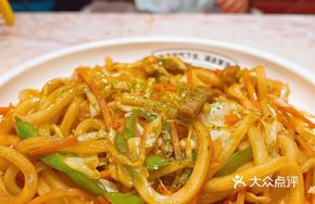 Crispy Pork Cutlet Stir-Fried Udon
