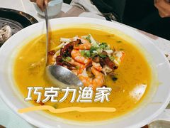 金汤肥牛凤尾虾-巧克力渔家.小船海鲜胶东菜(万平口店)
