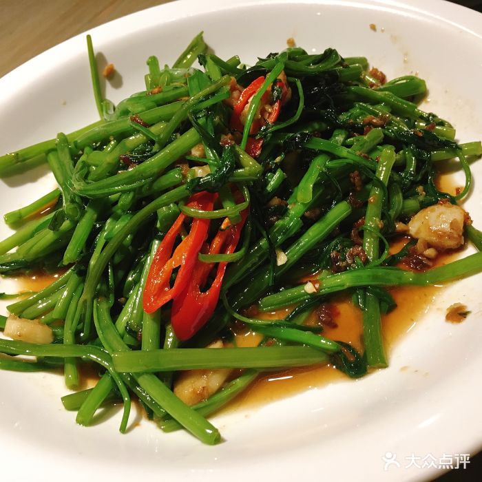 广州蕉叶(正大广场店)虾酱炒通菜图片 - 第1张