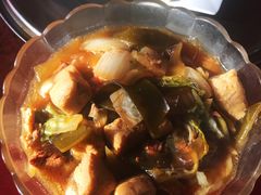 五花肉冻豆腐炖白菜粉-向阳屯食村