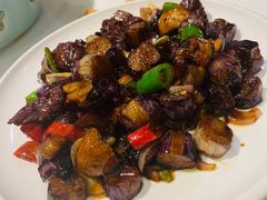 杭椒茄子牛肉粒-新旺茶餐厅·早餐·夜宵(仙霞店)