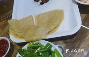 Thin Pancake Wrapped Skewers
