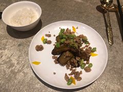 小炒茄子配米饭-厉家菜(金宝街店)