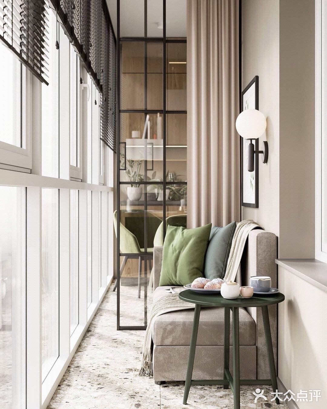 狭长型阳台布局方案功能分区是主流