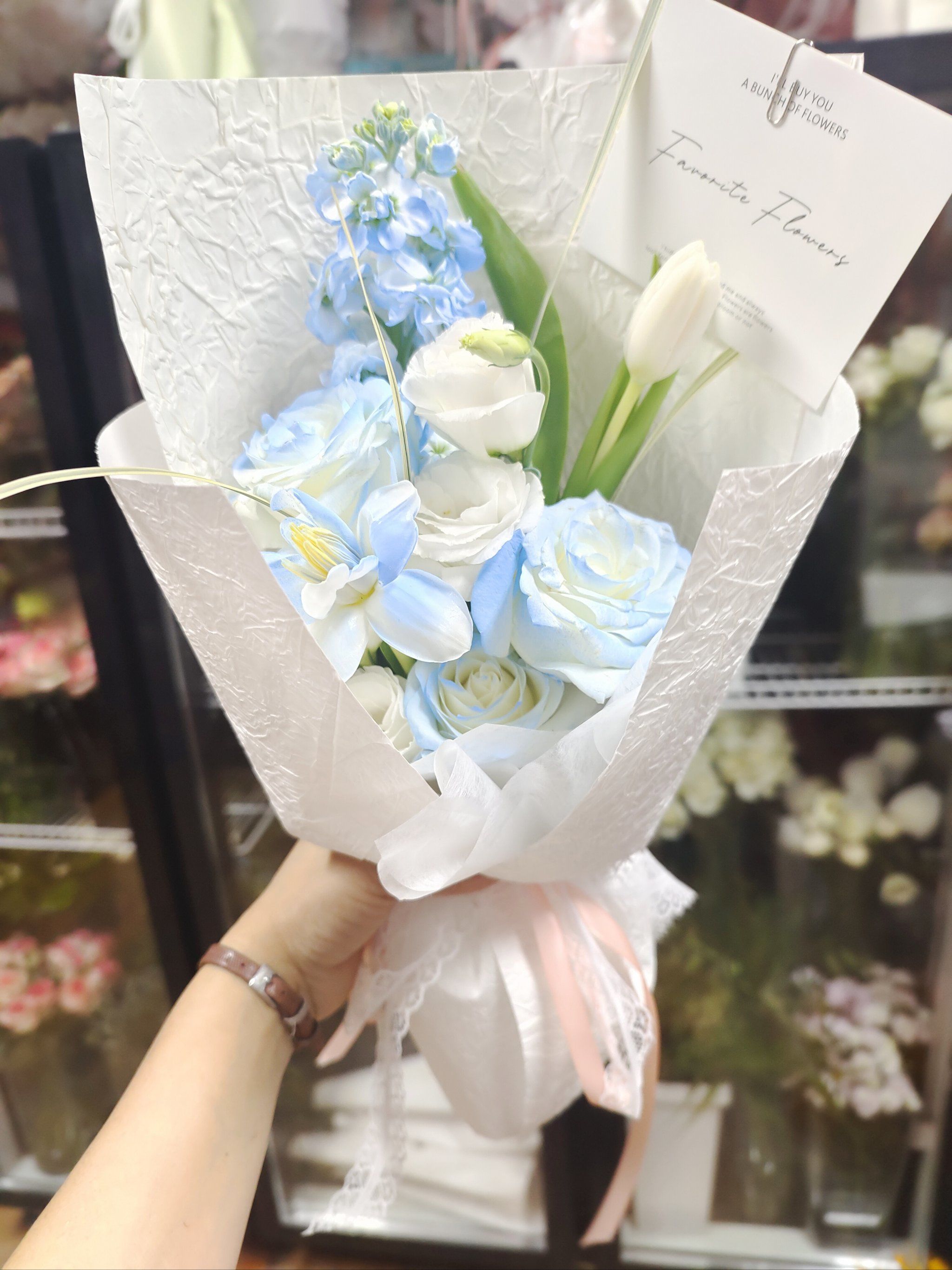 清新蓝调小花束✨