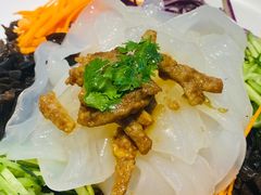 蔬菜肉丝拉皮-串门海鲜烧烤(五四广场店)