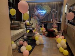 -团子宝宝宴派对百日宴生日布置策划·求婚策划·气球布置别墅民宿