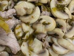 雪菜蘑菇肉片-水根饭店