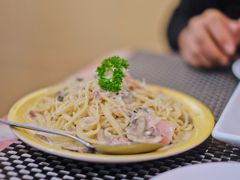 火腿蘑菇奶油面-后厨意餐La Cucina(外交公寓店)