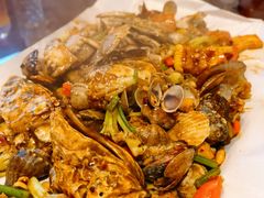 -东来菜馆•手抓海鲜家常菜•海鲜锅贴(鸽子窝店)