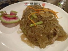 猪颈肉炒粉丝-猪啊牛呀羊啊铜盘烤肉(正大广场店)