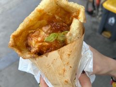 -小红车炸蛋葱油饼