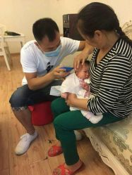点击看大图 -慧婴轩婴儿理胎发胎毛笔胎毛画手足印(通州店)