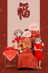 -时光纪亲子全家福照相馆(静安店母女写真父母纪念照)