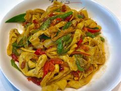 火腿炒农家豆腐皮-辣公子·千岛湖私房菜(滨江店)