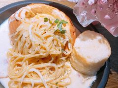 面包奶油意面-机器人火炉披萨