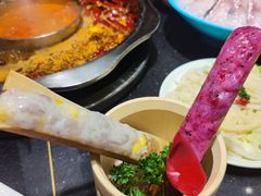 竹筒鲜虾滑-一斗火锅·招财羊毛肚(北温泉九号店)