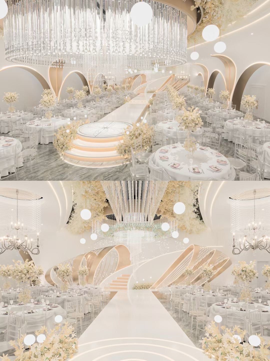 浪漫白色婚礼现场