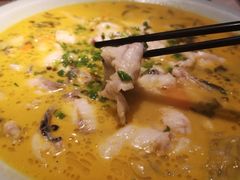 鲜嫩的黑鱼片-丁记盐蘸牛肉·新杭菜(河东路店)