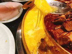 锅底芝士煎蛋-猪啊牛呀羊啊铜盘烤肉(正大广场店)