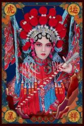 -后宫·古装汉服京剧儿童亲子全家福摄影