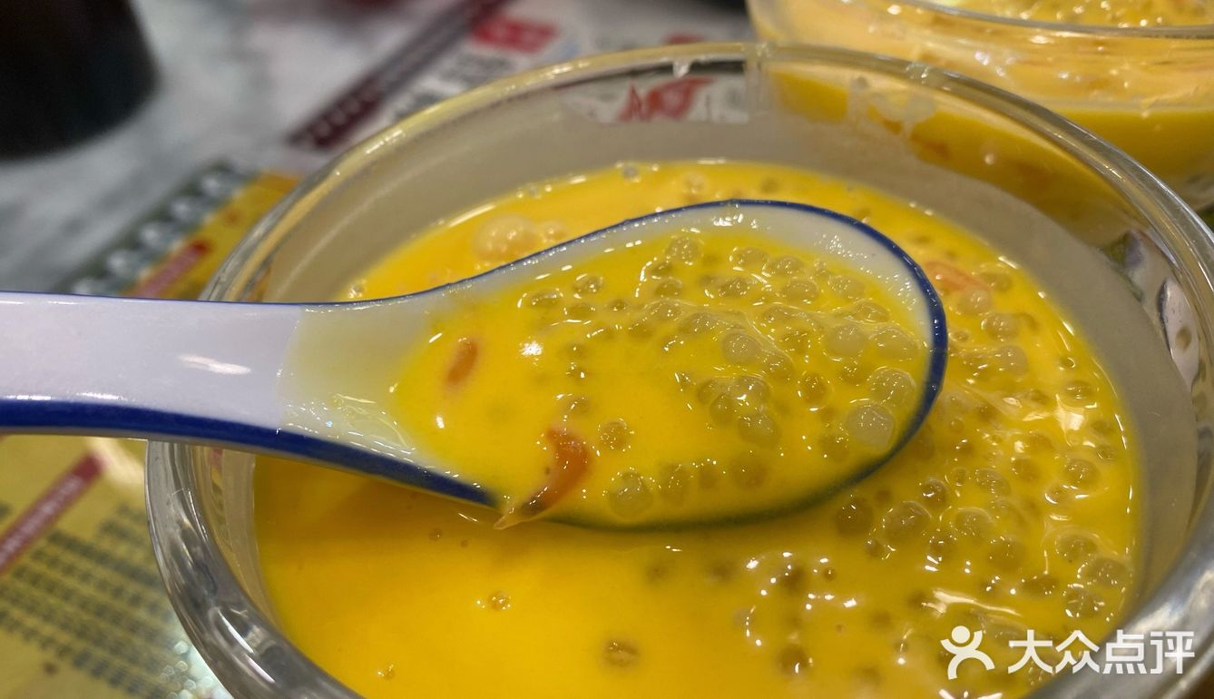 要了一份绿豆汤，反而惊艳到我们了，清凉解渴，清爽不甜腻
