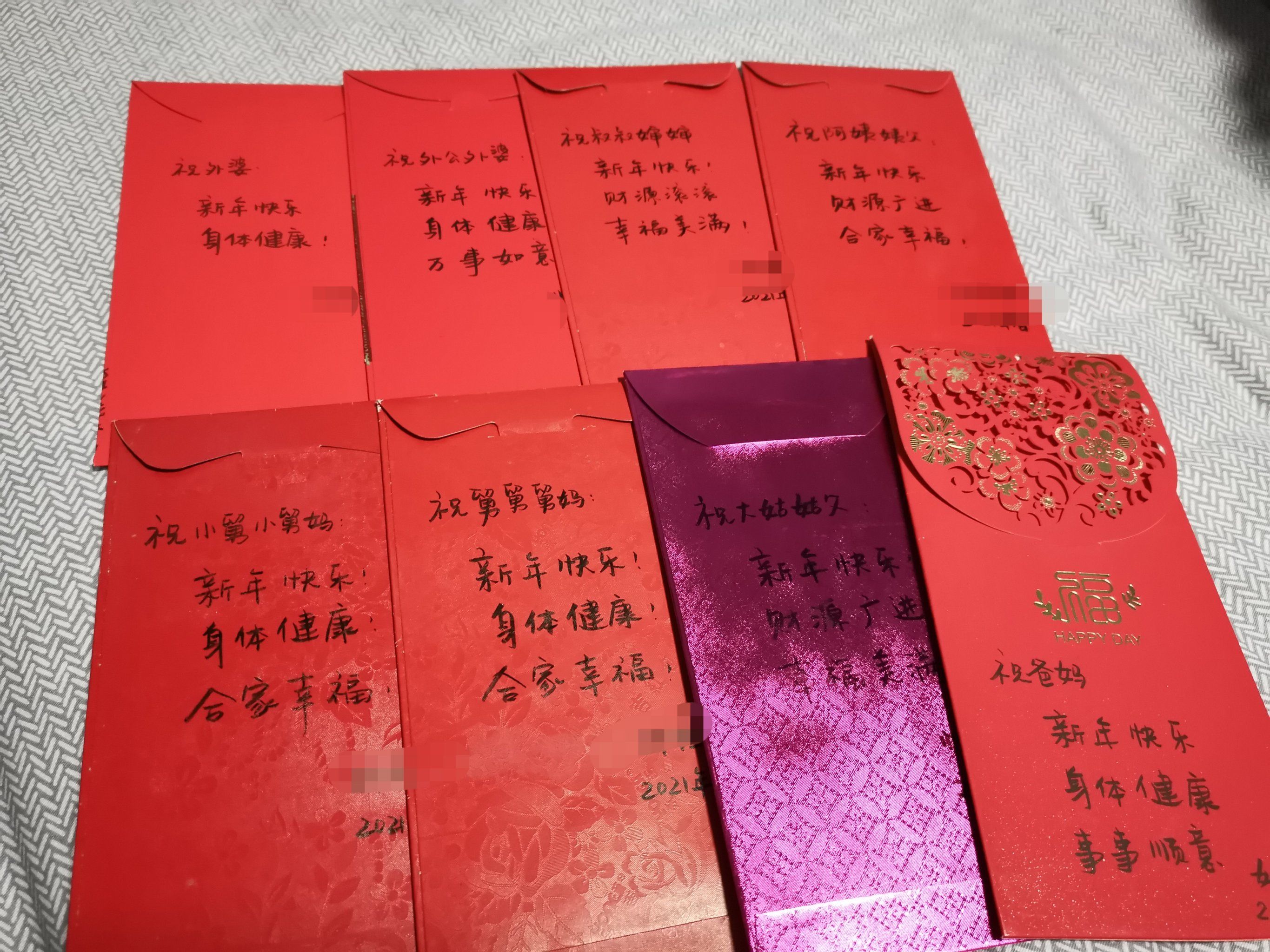 你们过年给长辈包红包会写字吗❓