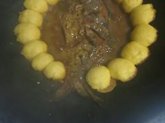 铁锅炖鲤鱼贴饼子-养顺农家院