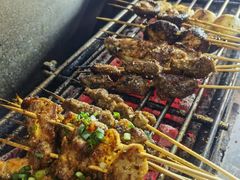 -山野的朋友露营炭火烤肉