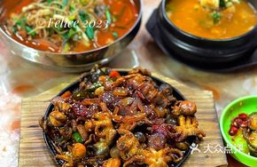 Large Iron Plate Pork Belly with Octopus