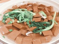 鸡毛菜鸭血汤-馋三尺蟹粉小笼(人民广场店)