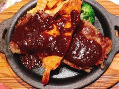 西冷牛扒配大虾-香港新发烧腊茶餐厅(书城店)